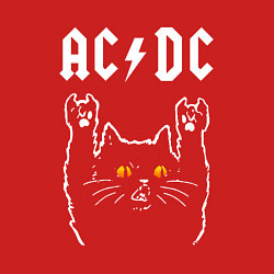 Свитшот хлопковый мужской AC DC rock cat, цвет: красный — фото 2