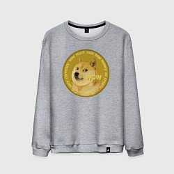 Мужской свитшот Иронизирующая монета с Доге