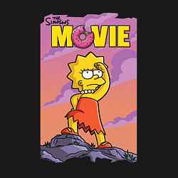 Свитшот хлопковый мужской Lisa Simpson смотрит в даль - movie, цвет: черный — фото 2