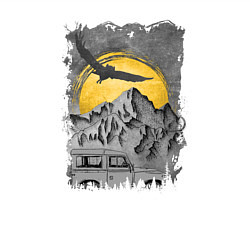 Свитшот хлопковый мужской Бездорожье и сова, цвет: белый — фото 2