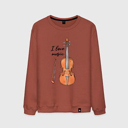 Мужской свитшот Я люблю скрипку