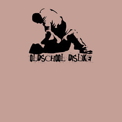 Свитшот хлопковый мужской Олдскул дизлайк, цвет: пыльно-розовый — фото 2