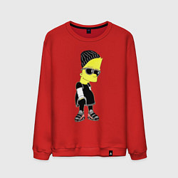 Мужской свитшот Барт Симпсон в тёмных очках