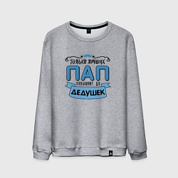 Мужской свитшот Лучший папа - это дедушка