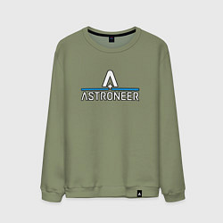 Свитшот хлопковый мужской Astroneer logo, цвет: авокадо