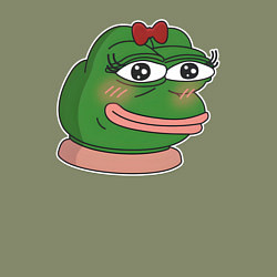 Свитшот хлопковый мужской Лягушка Пепе девочка, цвет: авокадо — фото 2