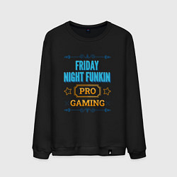 Свитшот хлопковый мужской Игра Friday Night Funkin pro gaming, цвет: черный