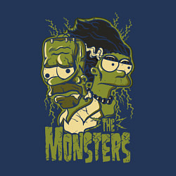 Свитшот хлопковый мужской The Simpsons - the monsters!, цвет: тёмно-синий — фото 2
