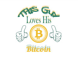 Свитшот хлопковый мужской Loves His Bitcoin, цвет: белый — фото 2