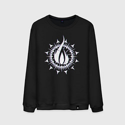 Свитшот хлопковый мужской In flames - logo neon, цвет: черный
