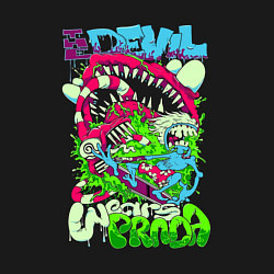 Свитшот хлопковый мужской The Devil wears prada - Кислотный сёрфер, цвет: черный — фото 2