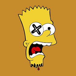 Свитшот хлопковый мужской Башка Барта Симпсона - hype!, цвет: горчичный — фото 2