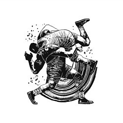 Свитшот хлопковый мужской Борьба, цвет: белый — фото 2