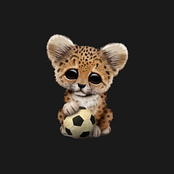 Свитшот хлопковый мужской Футбол - Леопард, цвет: черный — фото 2