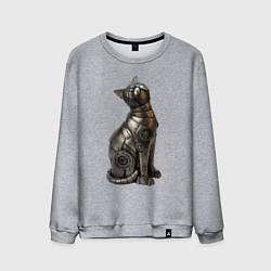 Мужской свитшот Металлическая статуэтка кошки