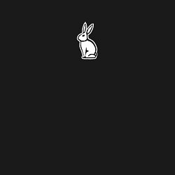Свитшот хлопковый мужской Кролик - Minimal Art, цвет: черный — фото 2