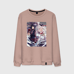Свитшот хлопковый мужской Ю и Аллен - D Gray man, цвет: пыльно-розовый