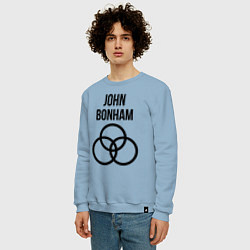 Свитшот хлопковый мужской John Bonham - Led Zeppelin - legend, цвет: мягкое небо — фото 2