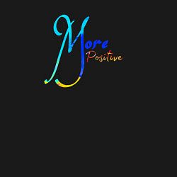 Свитшот хлопковый мужской More Positive in this world, цвет: черный — фото 2