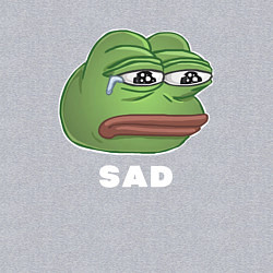 Свитшот хлопковый мужской Sad Pepe art, цвет: меланж — фото 2