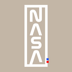 Свитшот хлопковый мужской Наса - logo, цвет: миндальный — фото 2
