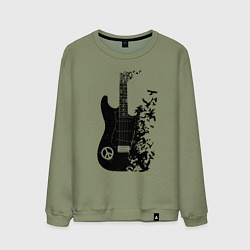 Мужской свитшот Гитара и птицы