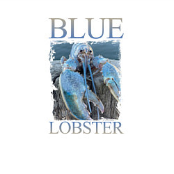 Свитшот хлопковый мужской Blue lobster meme, цвет: белый — фото 2