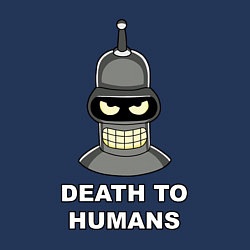 Свитшот хлопковый мужской Bender - death to humans, цвет: тёмно-синий — фото 2