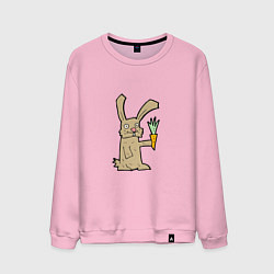 Свитшот хлопковый мужской Rabbit & Carrot, цвет: светло-розовый