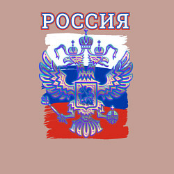 Свитшот хлопковый мужской Россия Герб Флаг, цвет: пыльно-розовый — фото 2