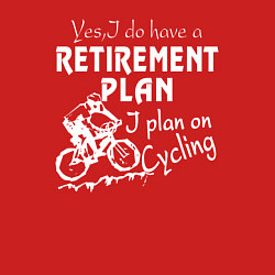 Свитшот хлопковый мужской Мой план на пенсию - ездить на велосипеде, цвет: красный — фото 2