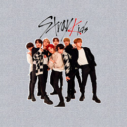 Свитшот хлопковый мужской Bang Chan Lee Know Changbin Hyunjin Han Felix Seun, цвет: меланж — фото 2