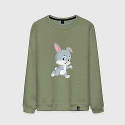 Свитшот хлопковый мужской Bunny Run, цвет: авокадо