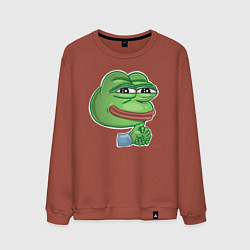 Мужской свитшот Лягушонок Пепе хитрит