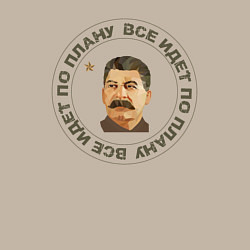Свитшот хлопковый мужской Сталин Все по Плану, цвет: миндальный — фото 2
