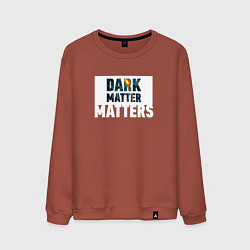 Свитшот хлопковый мужской Dark matter matters, цвет: кирпичный