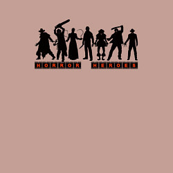 Свитшот хлопковый мужской Герои кино-ужасов, цвет: пыльно-розовый — фото 2