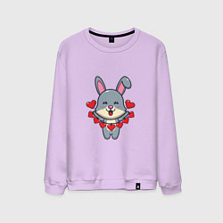 Свитшот хлопковый мужской Love Rabbit, цвет: лаванда