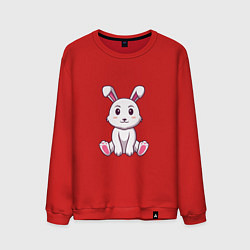Свитшот хлопковый мужской Кролик, цвет: красный