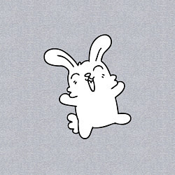 Свитшот хлопковый мужской Happy Bunny, цвет: меланж — фото 2