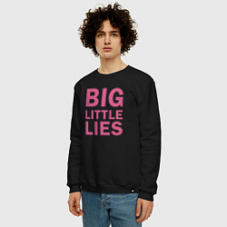 Свитшот хлопковый мужской Big Little Lies logo, цвет: черный — фото 2