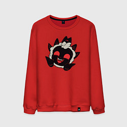 Мужской свитшот Cult of the Lamb - овечка злобно смеётся