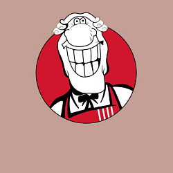 Свитшот хлопковый мужской Доктор Ливси - KFC Edition, цвет: пыльно-розовый — фото 2