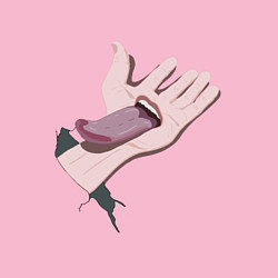 Свитшот хлопковый мужской Влажная ладонь, цвет: светло-розовый — фото 2