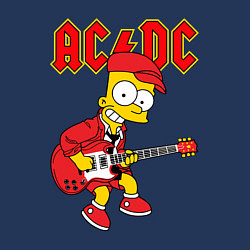 Свитшот хлопковый мужской AC DC Барт Симпсон, цвет: тёмно-синий — фото 2