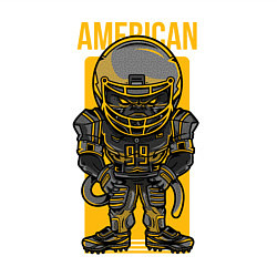 Свитшот хлопковый мужской Обезьяна регбист, цвет: белый — фото 2