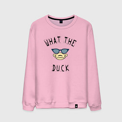 Свитшот хлопковый мужской What The Duck?, цвет: светло-розовый
