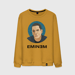 Свитшот хлопковый мужской Eminem поп-арт, цвет: горчичный