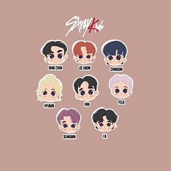 Свитшот хлопковый мужской Stray Kids Chibi, цвет: пыльно-розовый — фото 2
