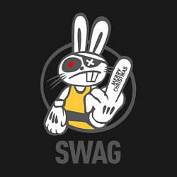 Свитшот хлопковый мужской SWAG Bad rabbit - Merry Christmas!, цвет: черный — фото 2